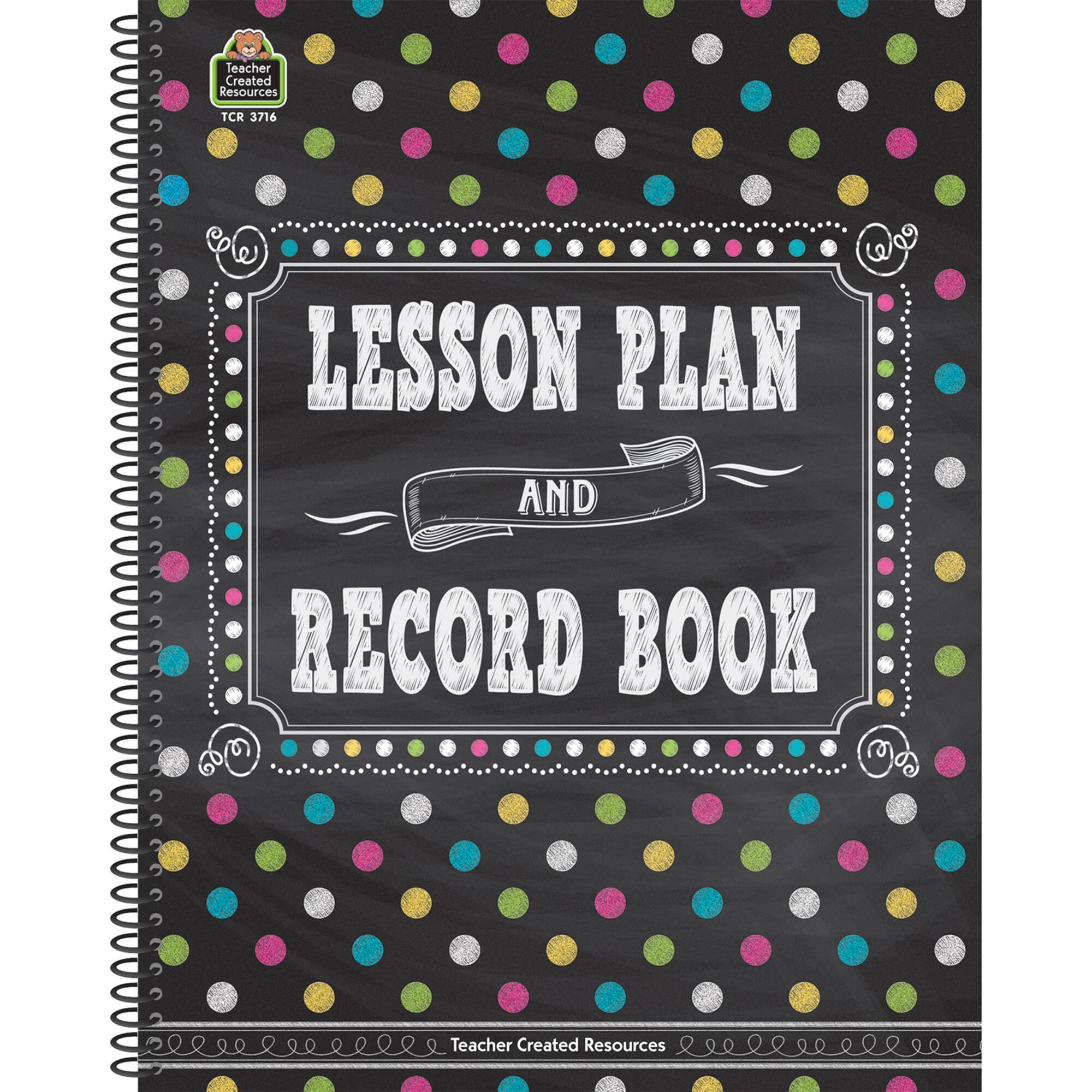 Teacher Created Resources® Chalkboard Brights Lesson Plan and Record Book, 2ct.